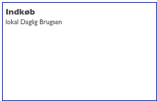 Indkøb
lokal Daglig Brugsen